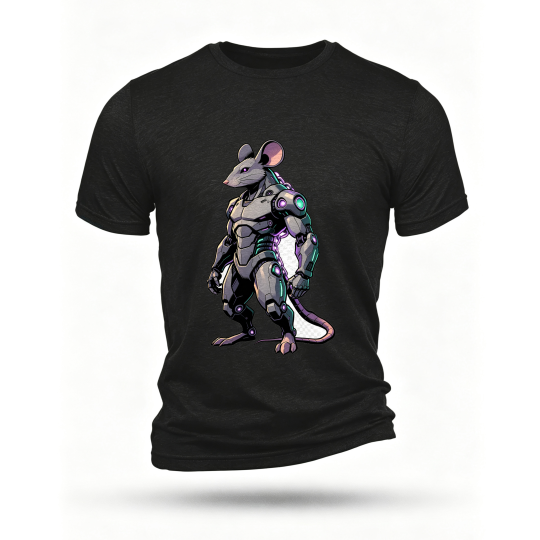 Black T-shirt, front print