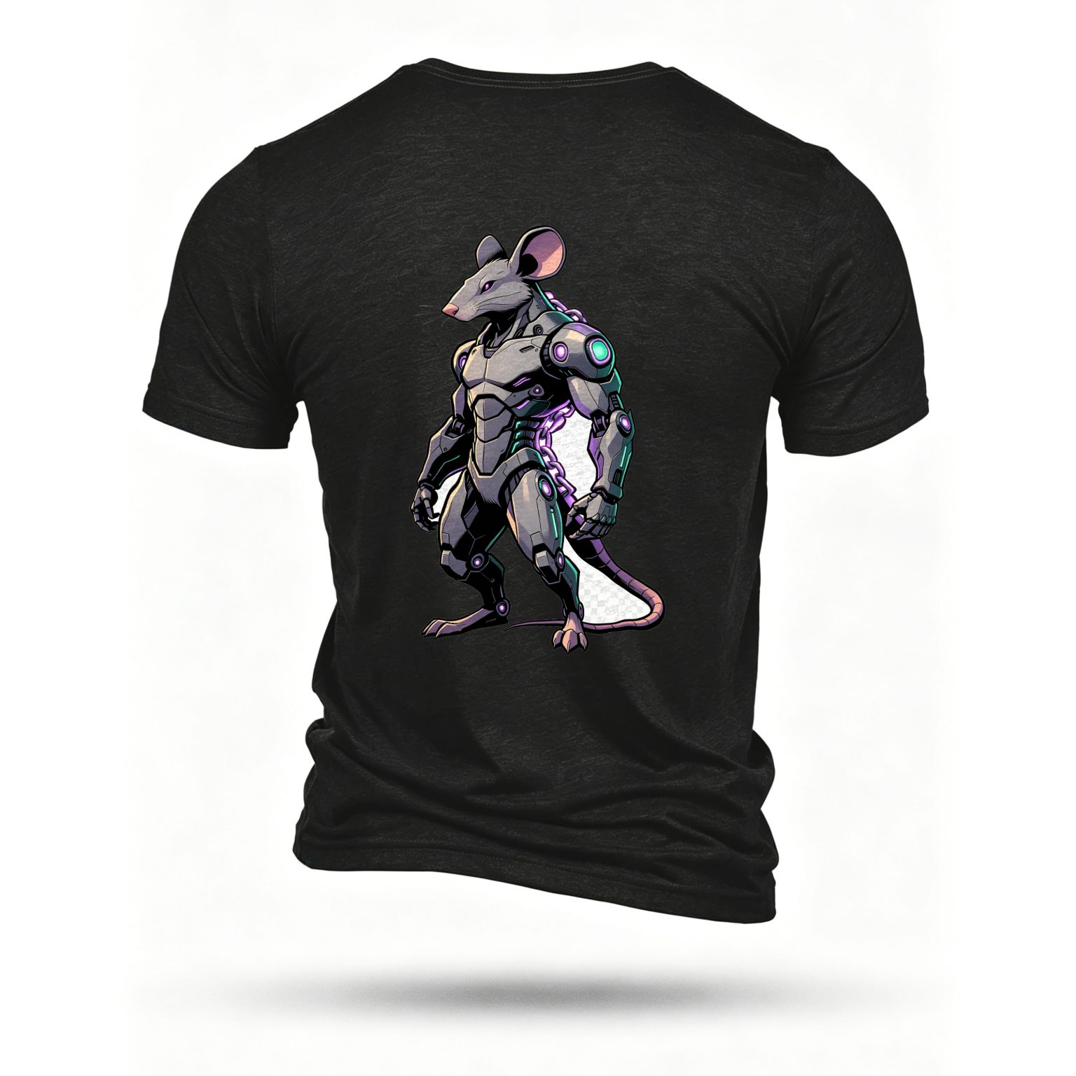 Black T-shirt, back print