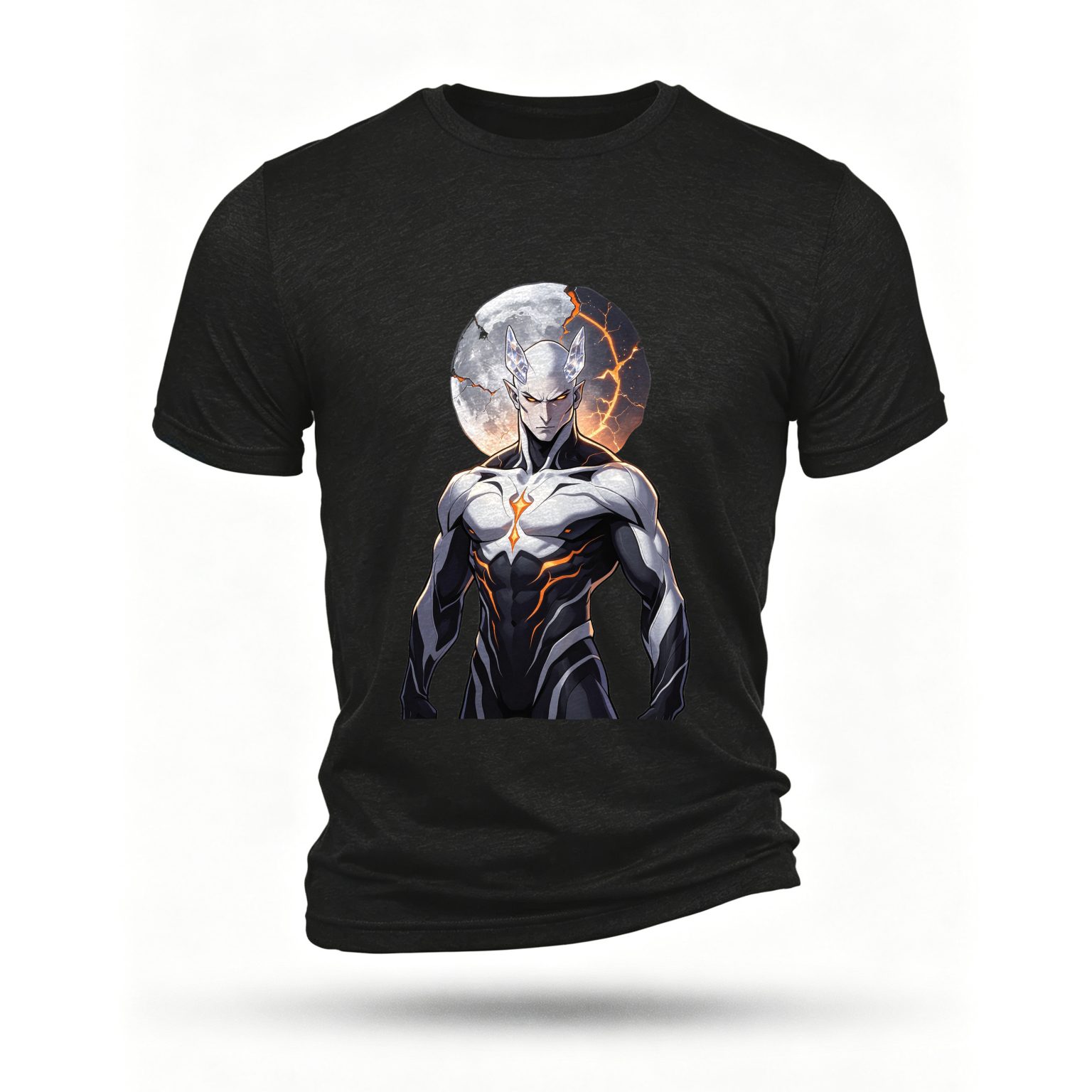 Black T-shirt, front print