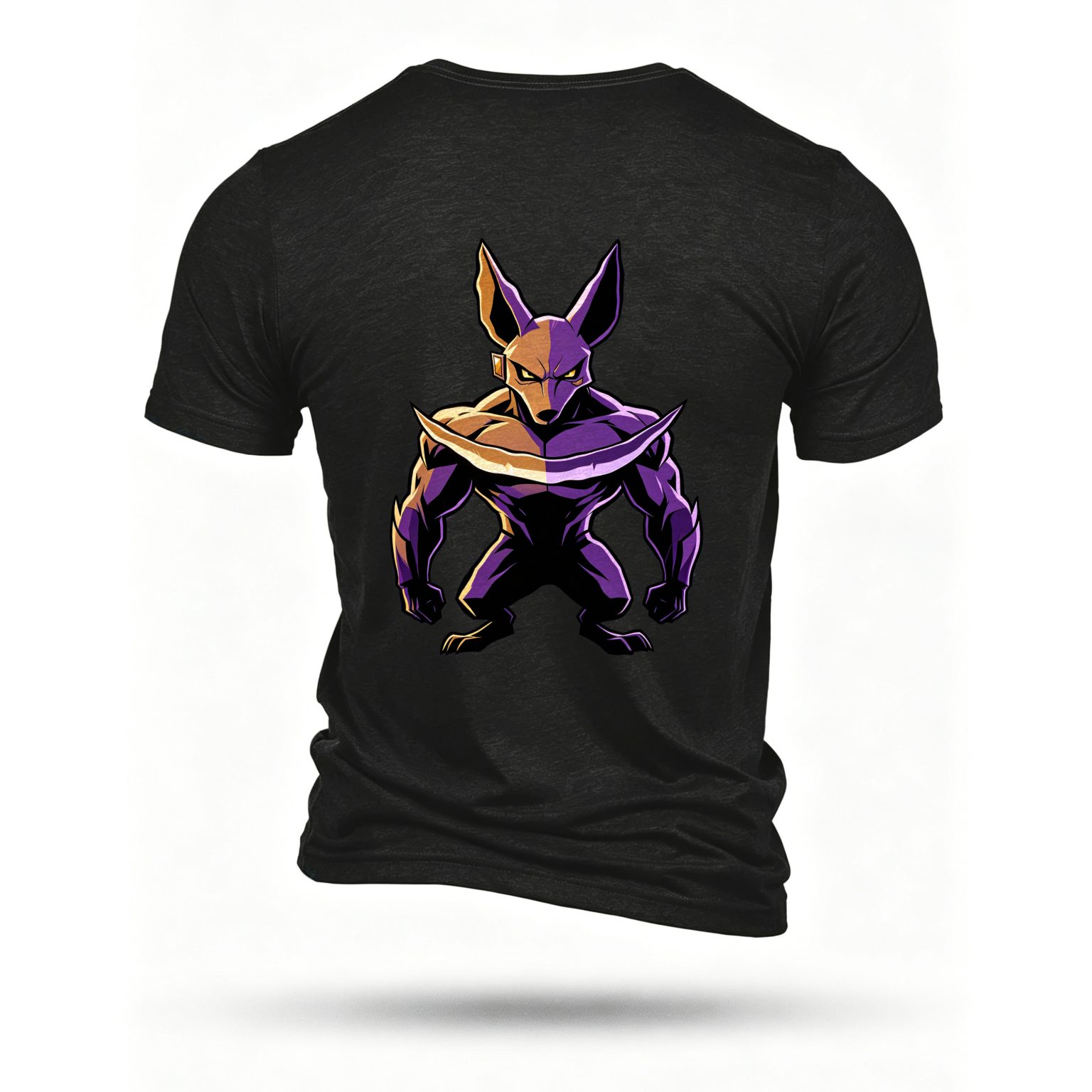 Black T-shirt, back print
