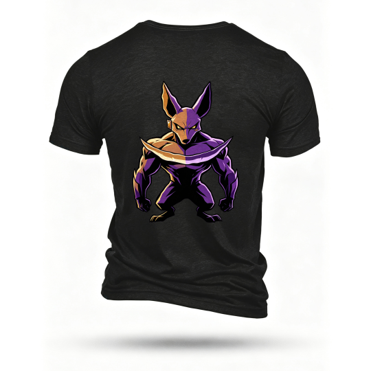 Black T-shirt, back print