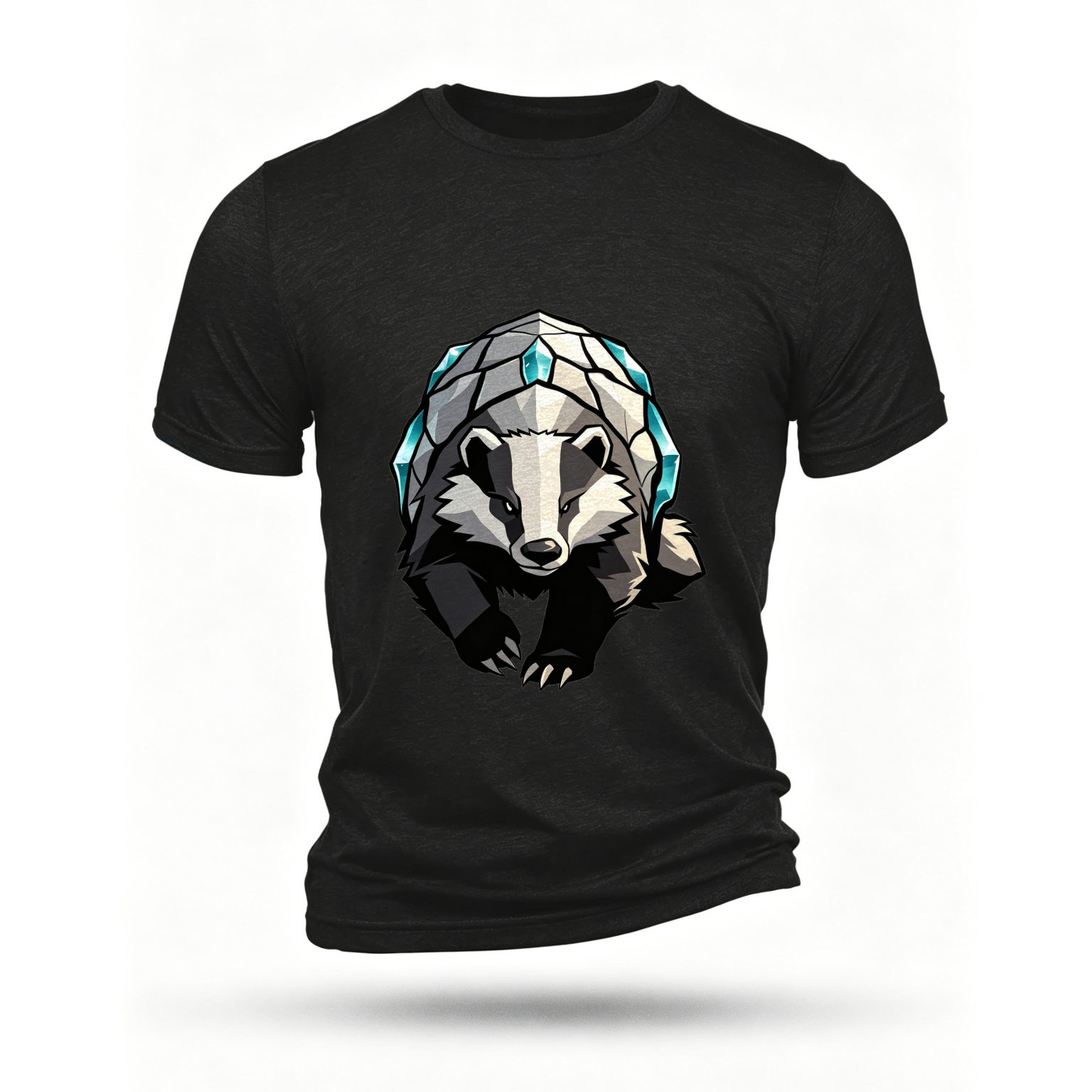 Black T-shirt, front print