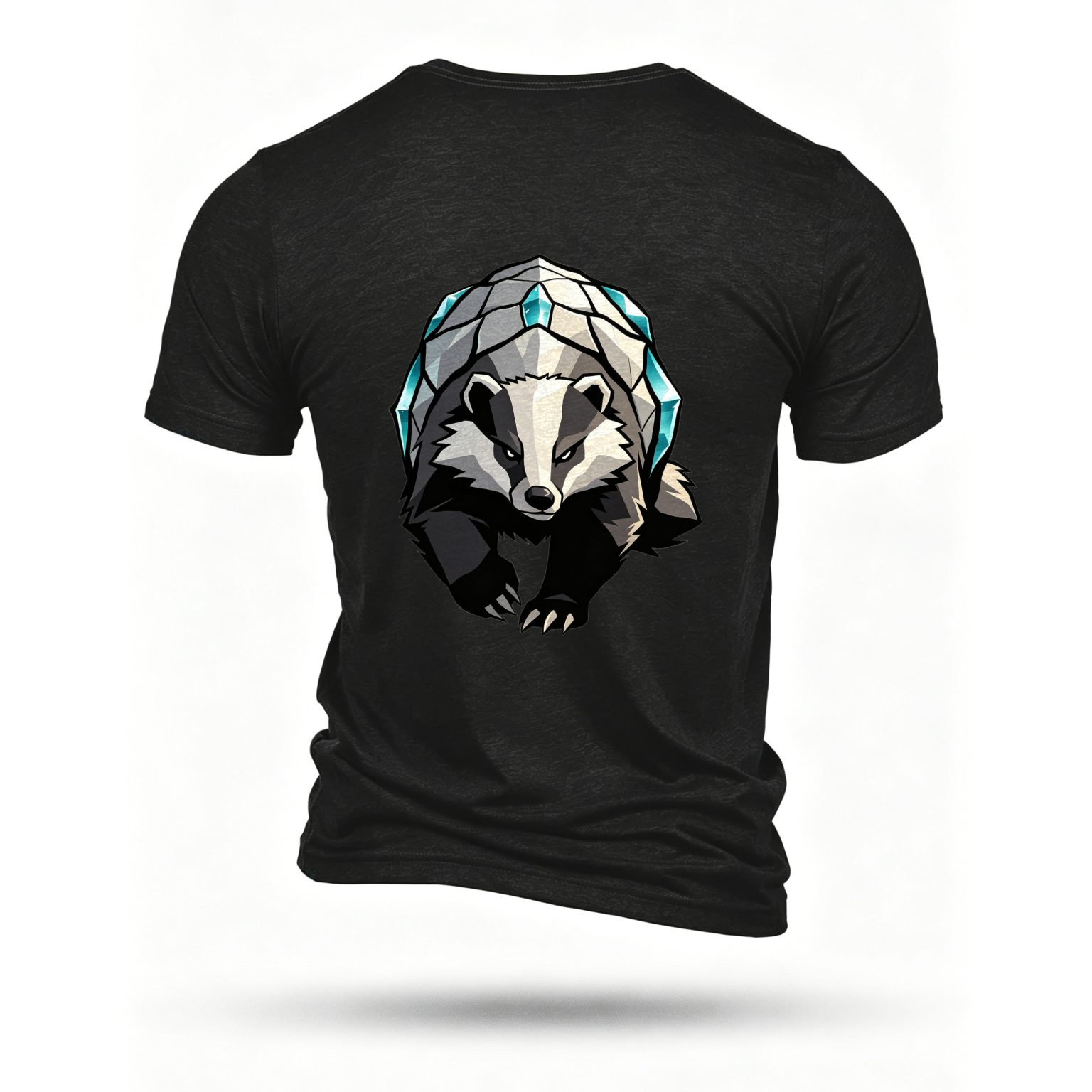 Black T-shirt, back print