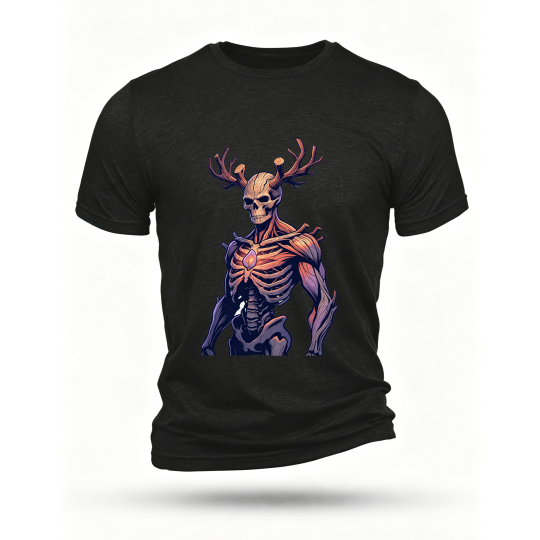 Black T-shirt, front print