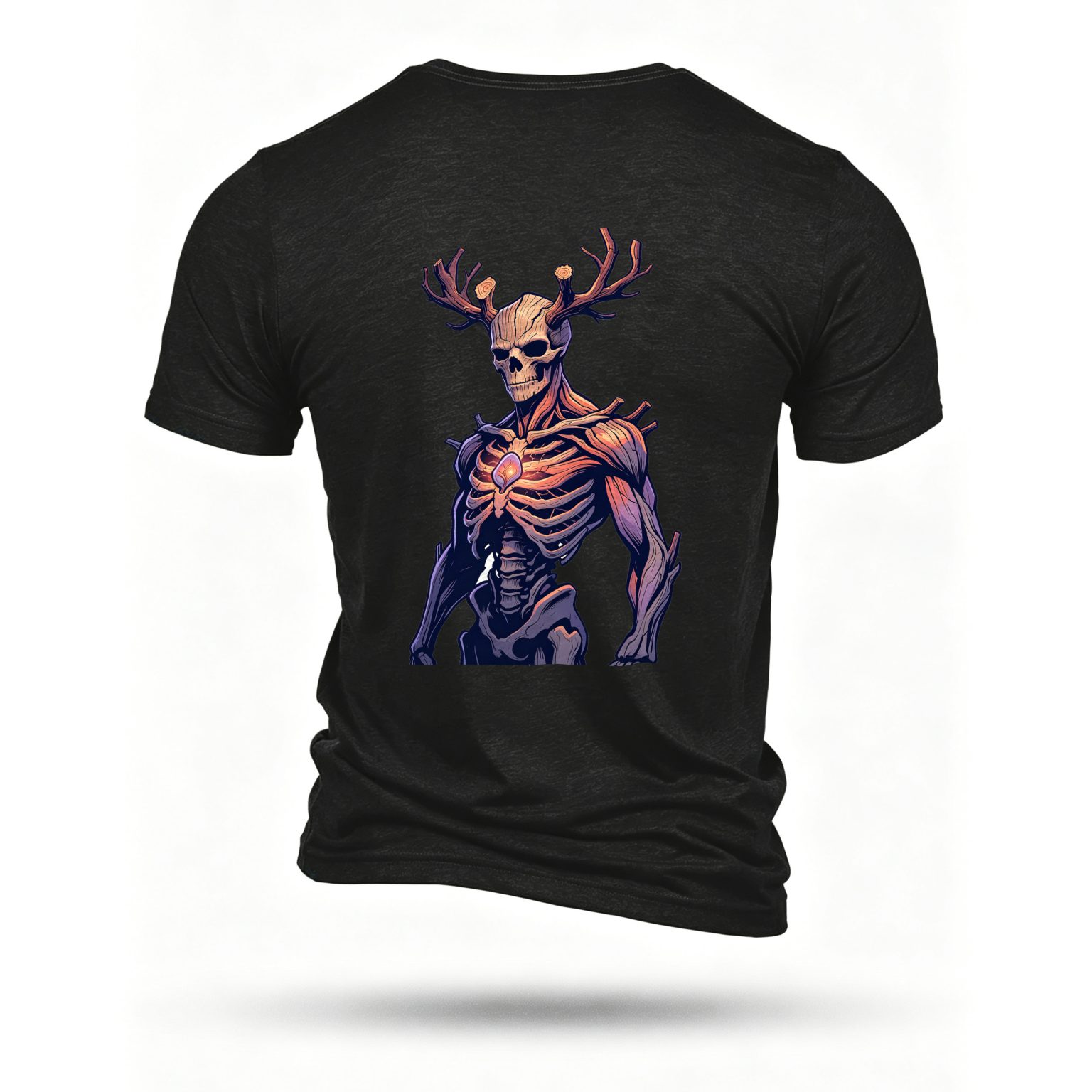 Black T-shirt, back print