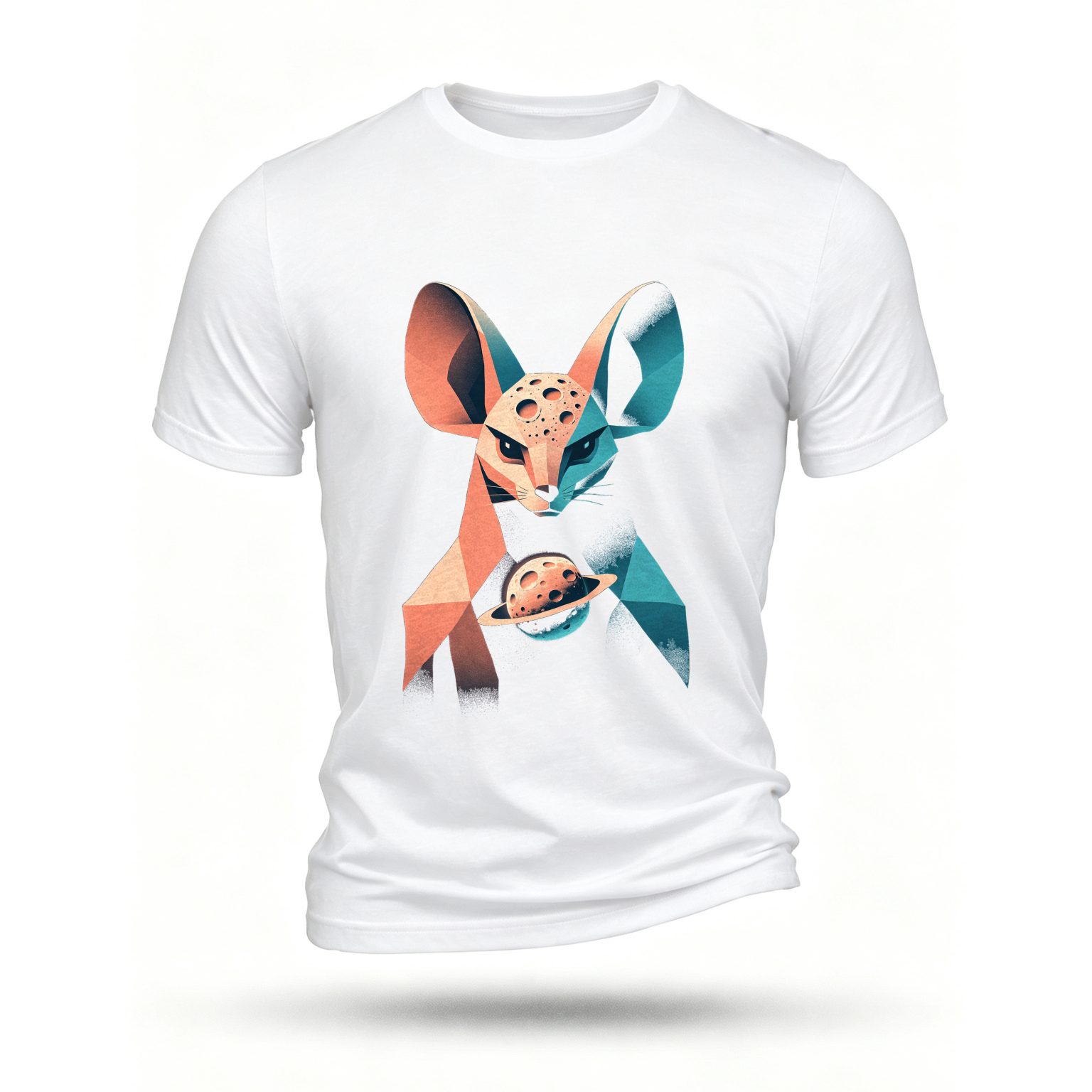 White T-shirt, front print