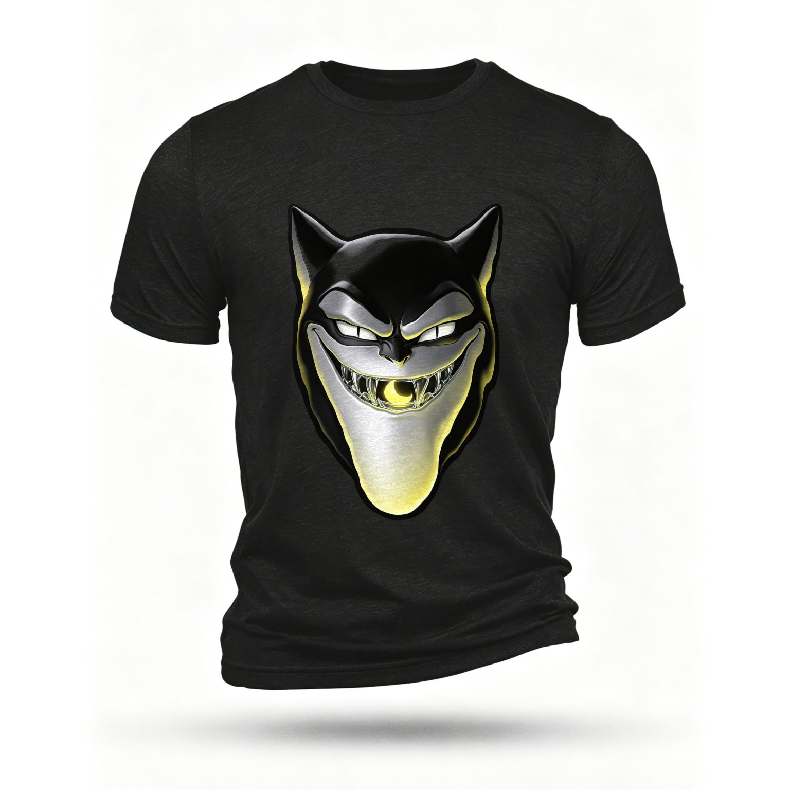 Black T-shirt, front print