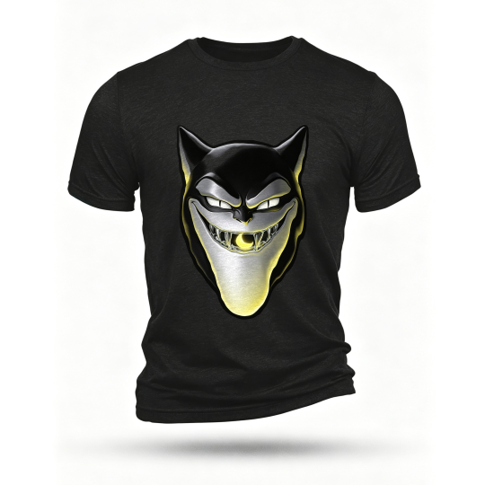 Black T-shirt, front print