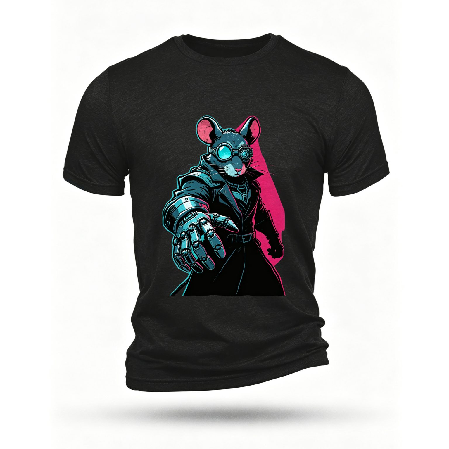 Black T-shirt, front print