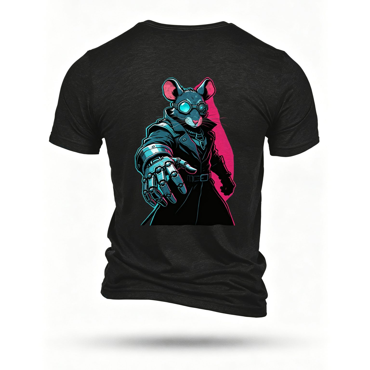 Black T-shirt, back print
