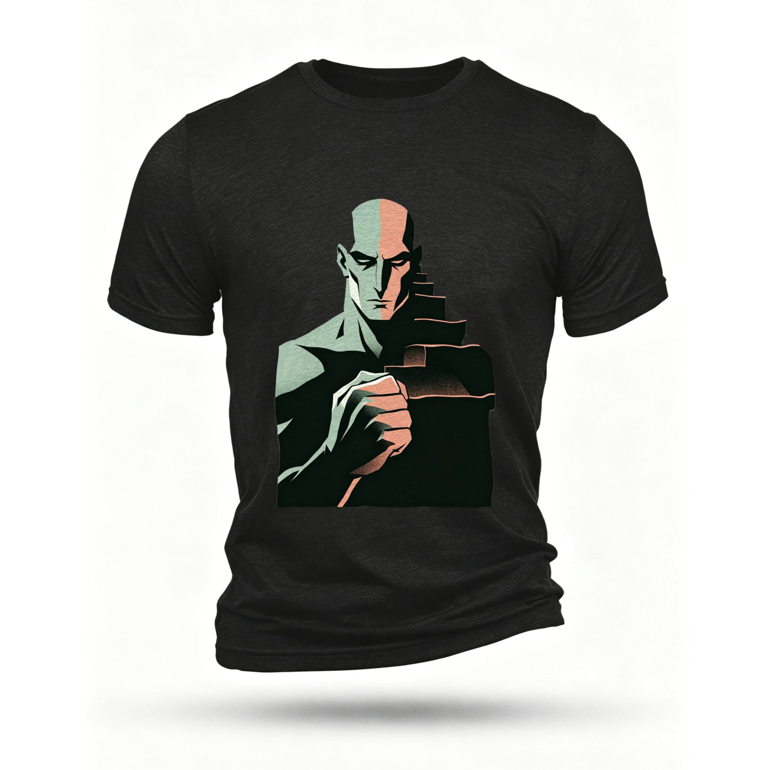 Black T-shirt, front print