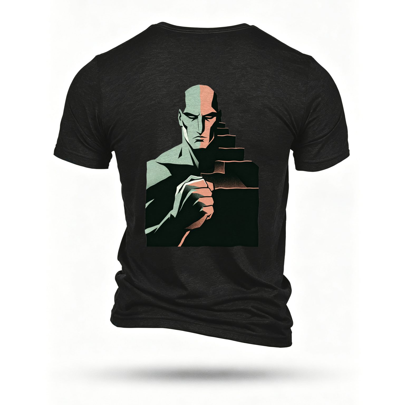 Black T-shirt, back print