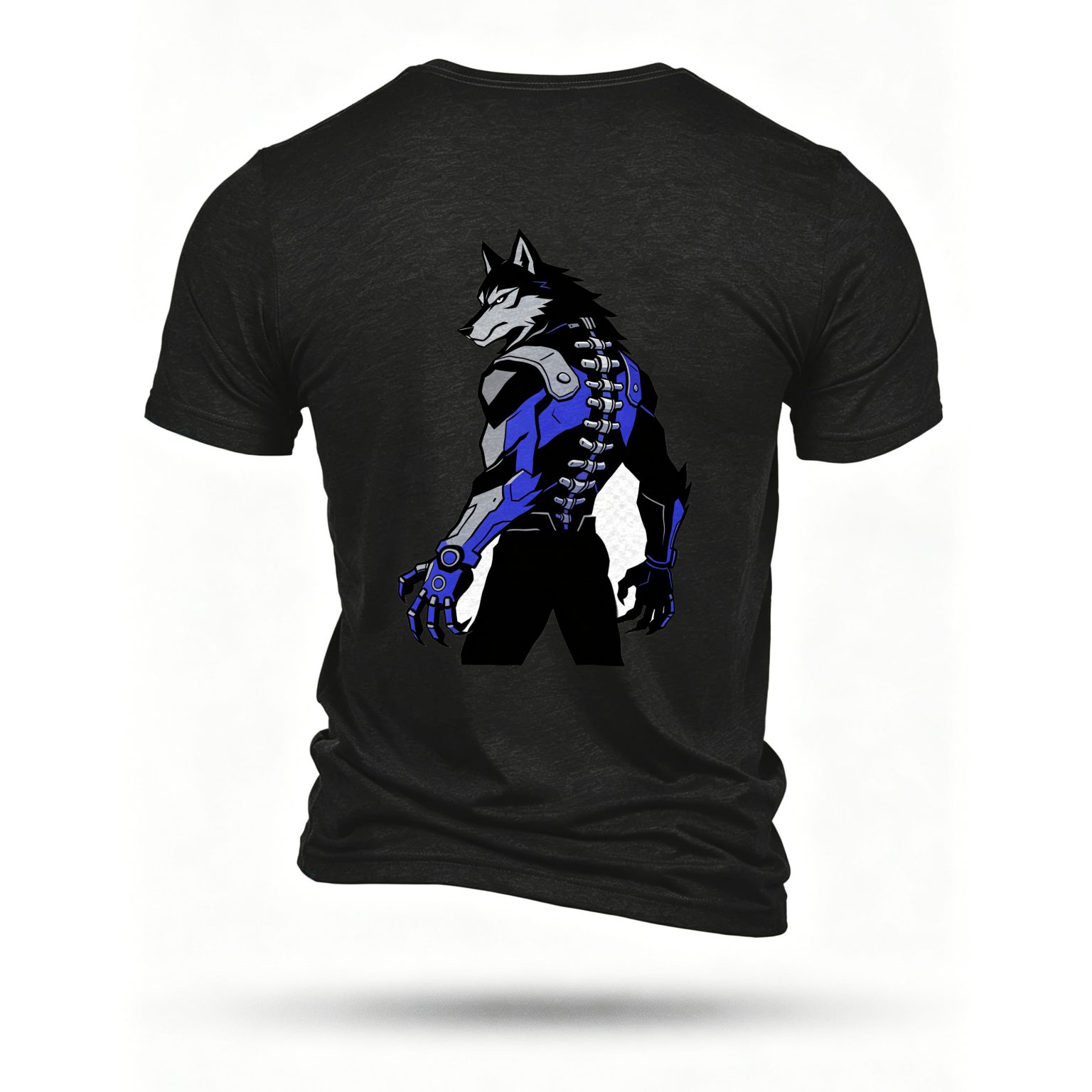 Black T-shirt, back print