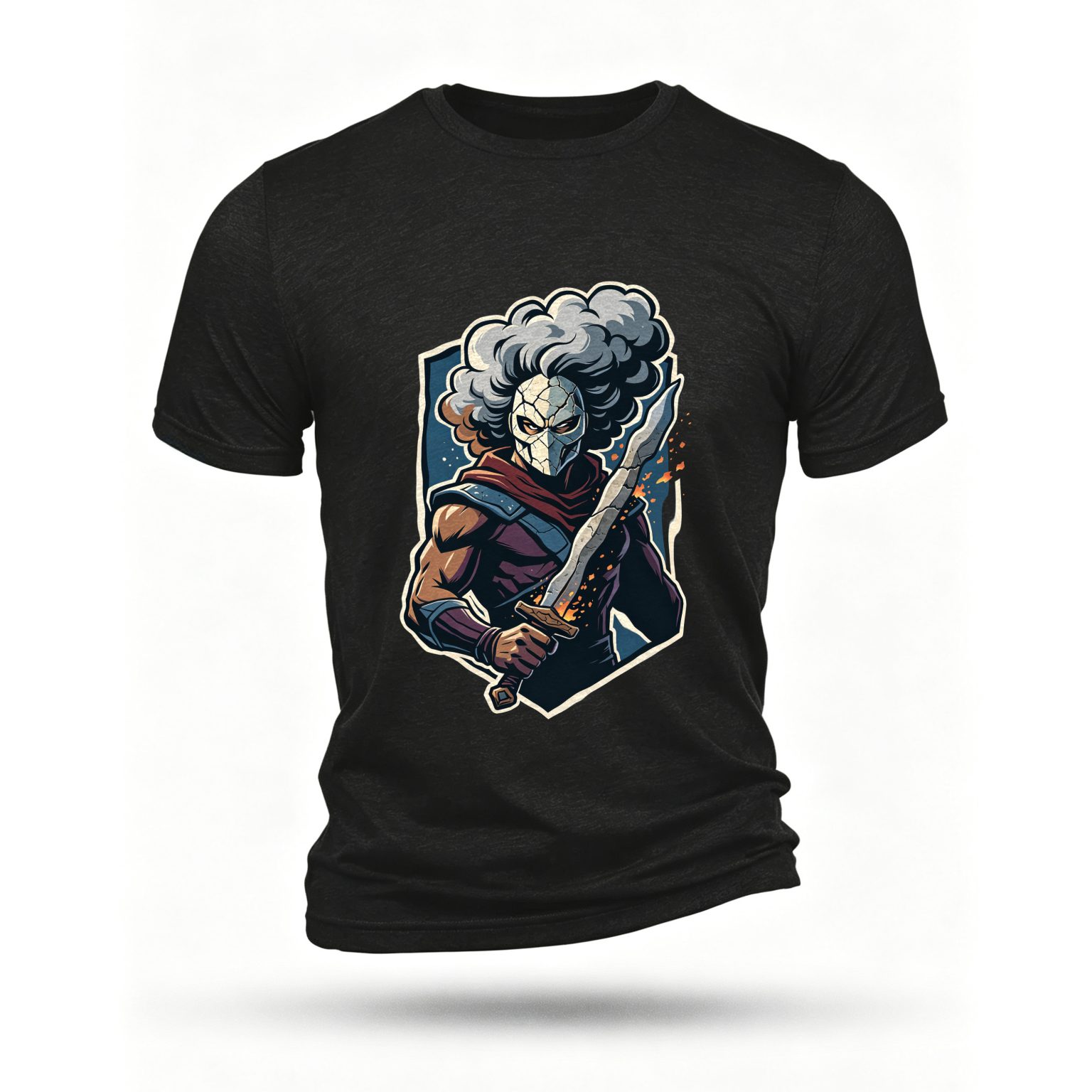 Black T-shirt, front print