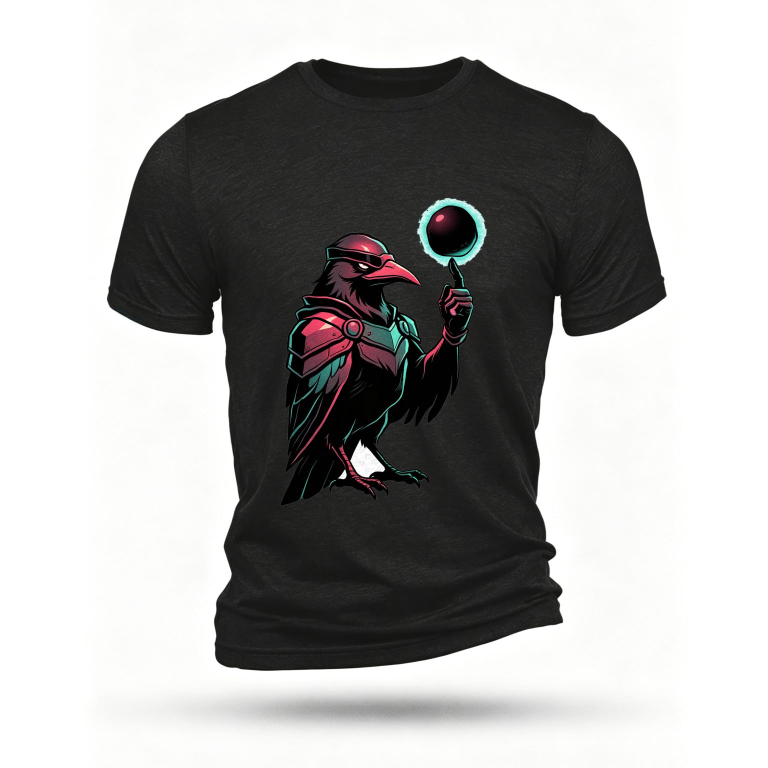 Black T-shirt, front print