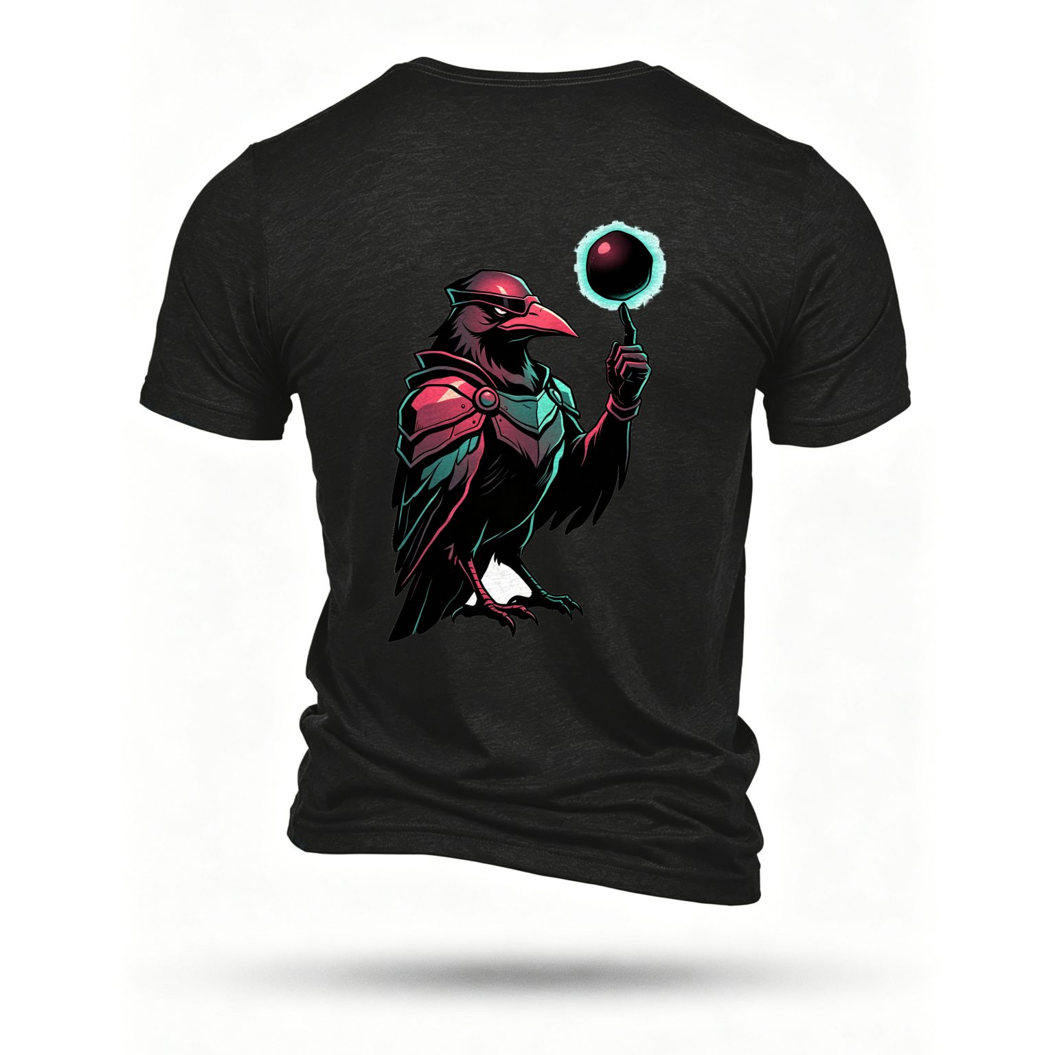 Black T-shirt, back print