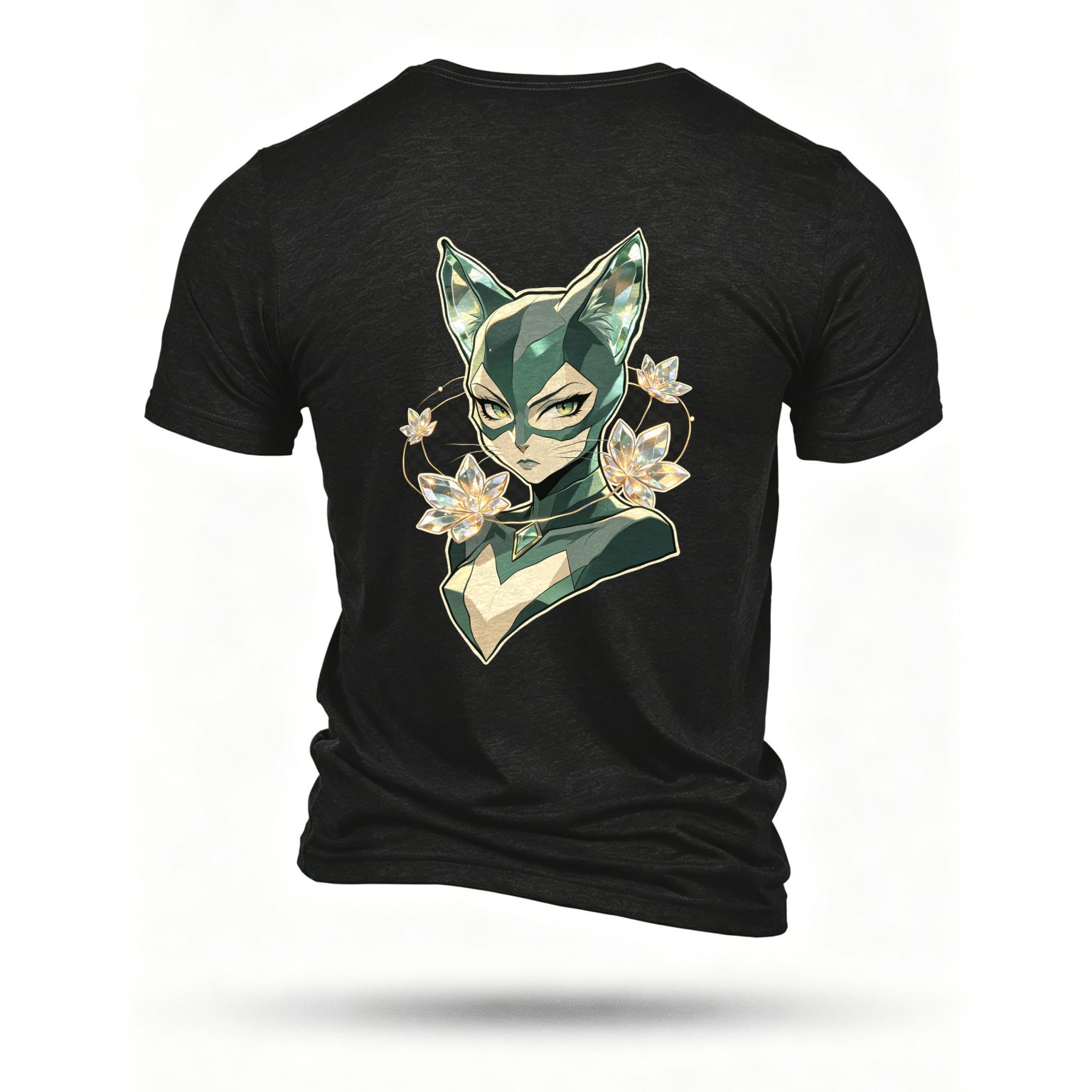 Black T-shirt, back print