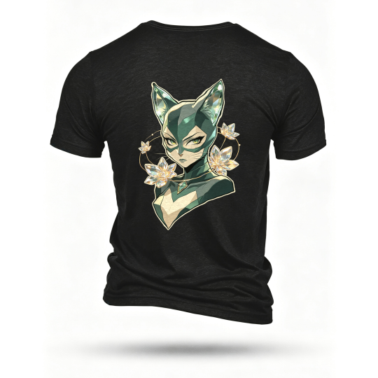 Black T-shirt, back print