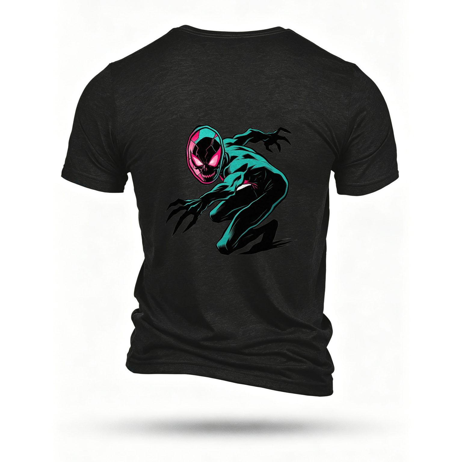 Black T-shirt, back print