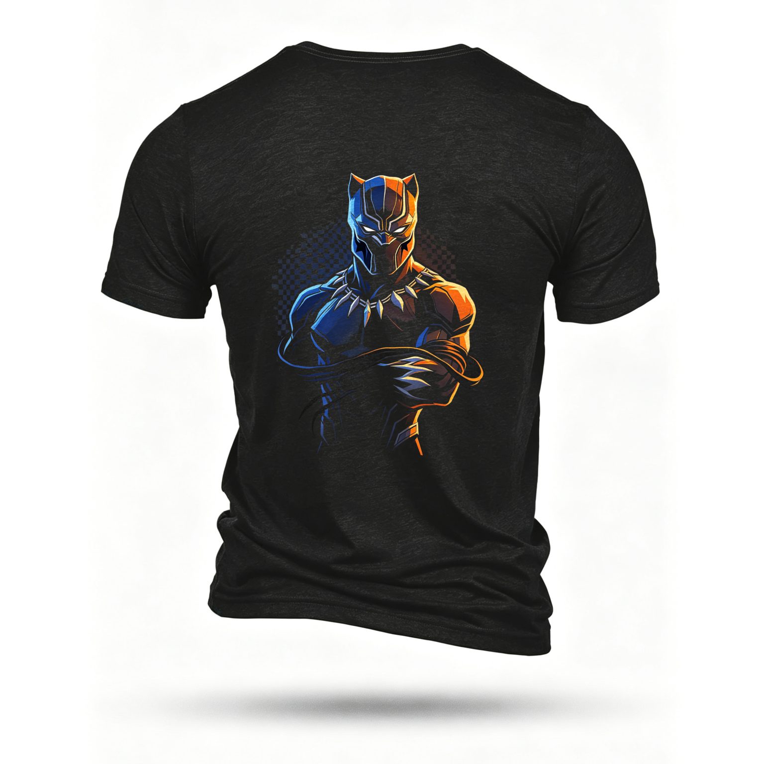 Black T-shirt, back print
