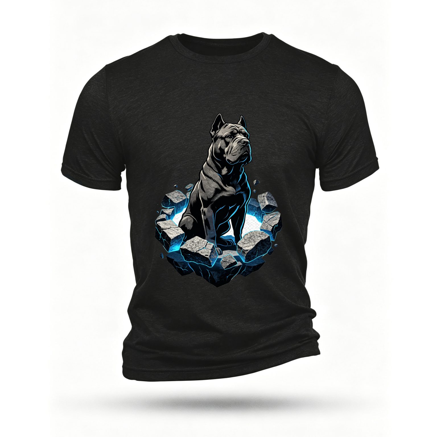 Black T-shirt, front print