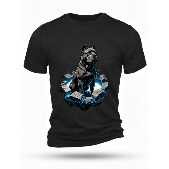 Black T-shirt, front print