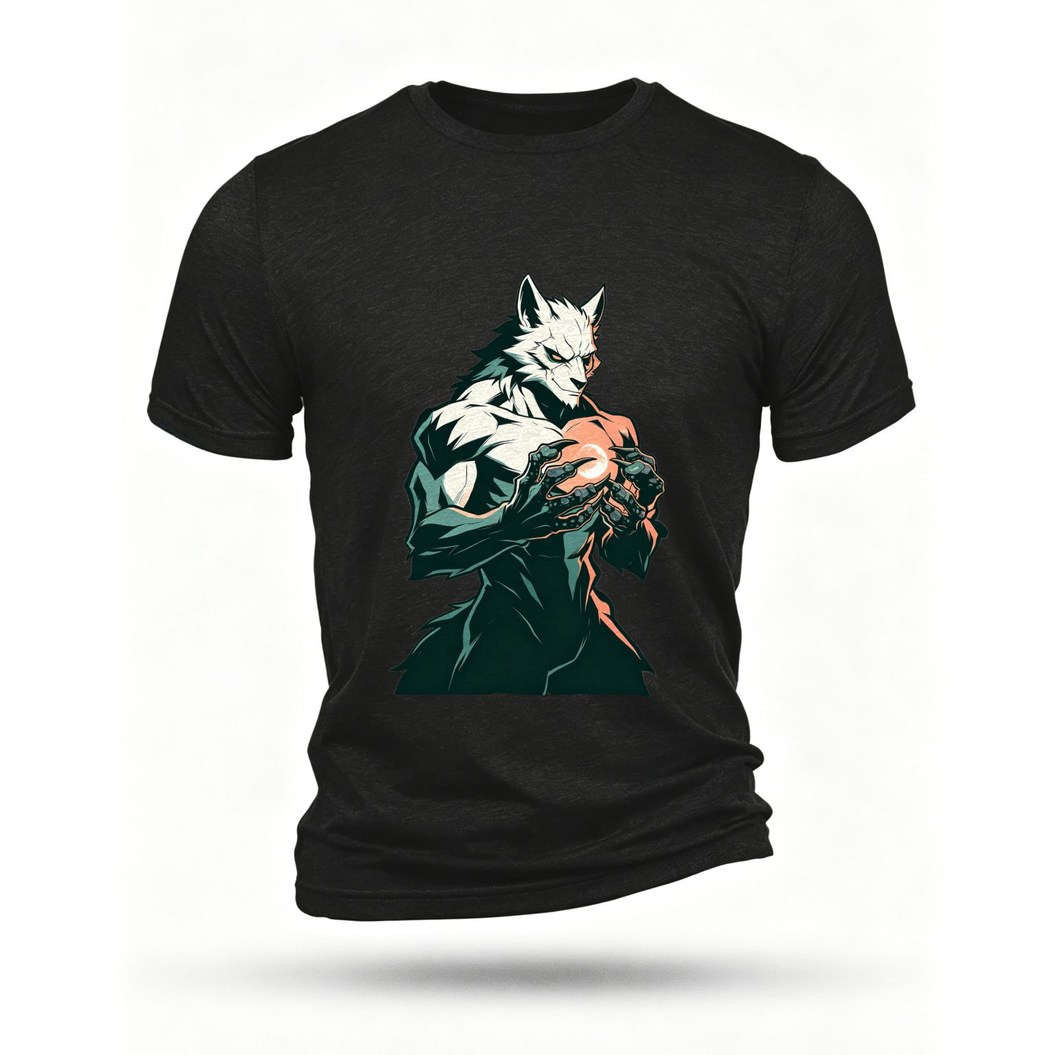 Black T-shirt, front print