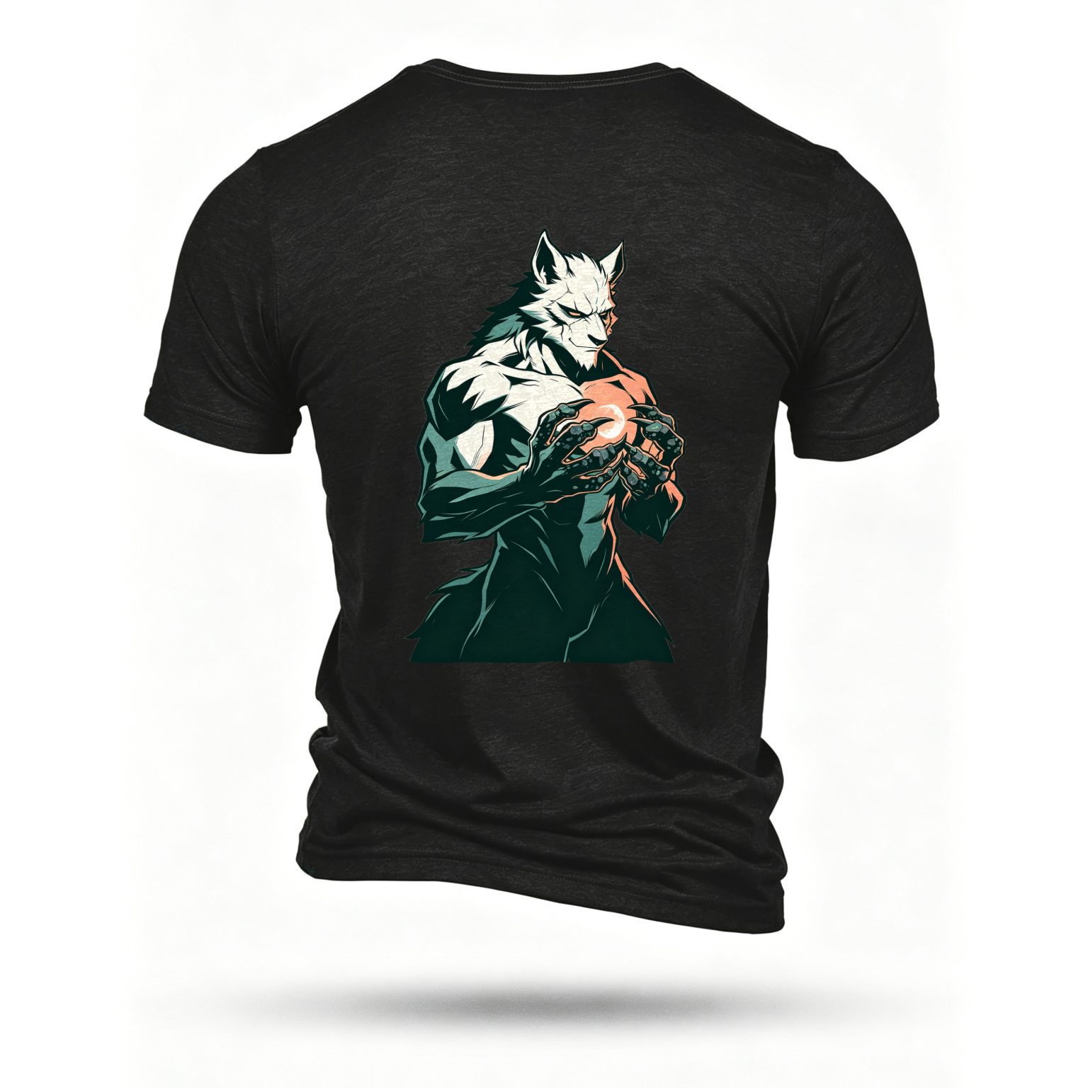 Black T-shirt, back print