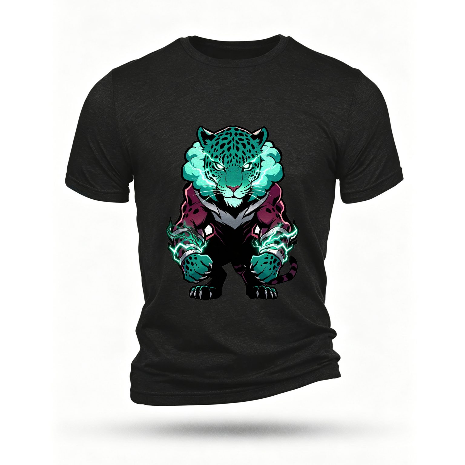 Black T-shirt, front print