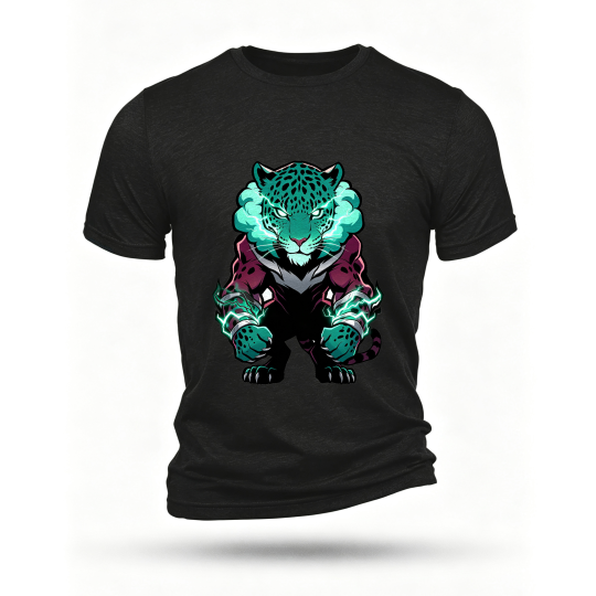 Black T-shirt, front print