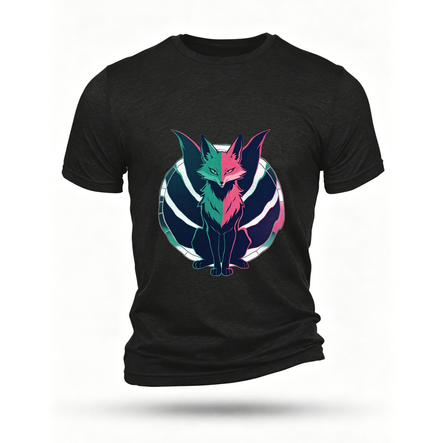 Black T-shirt, front print