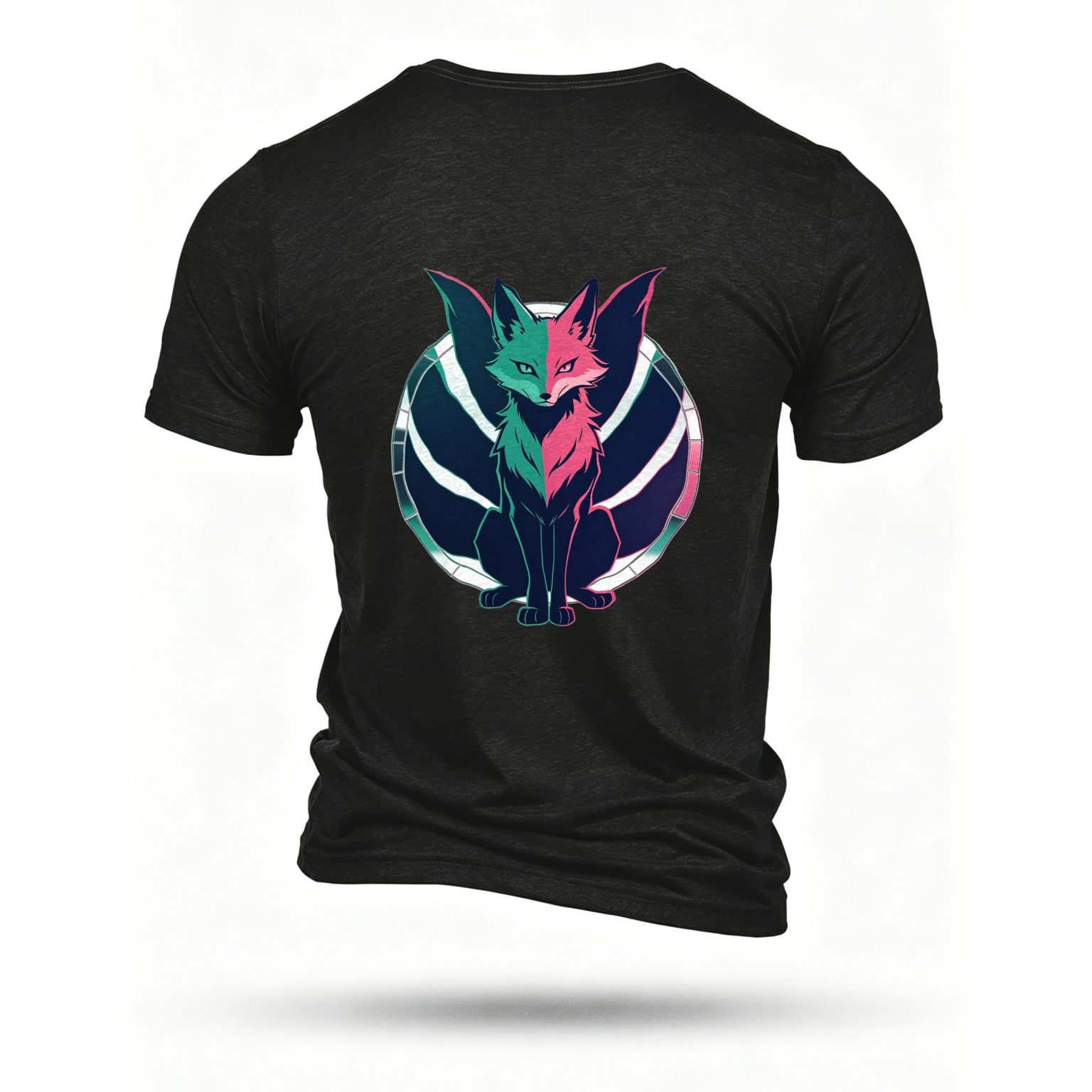 Black T-shirt, back print