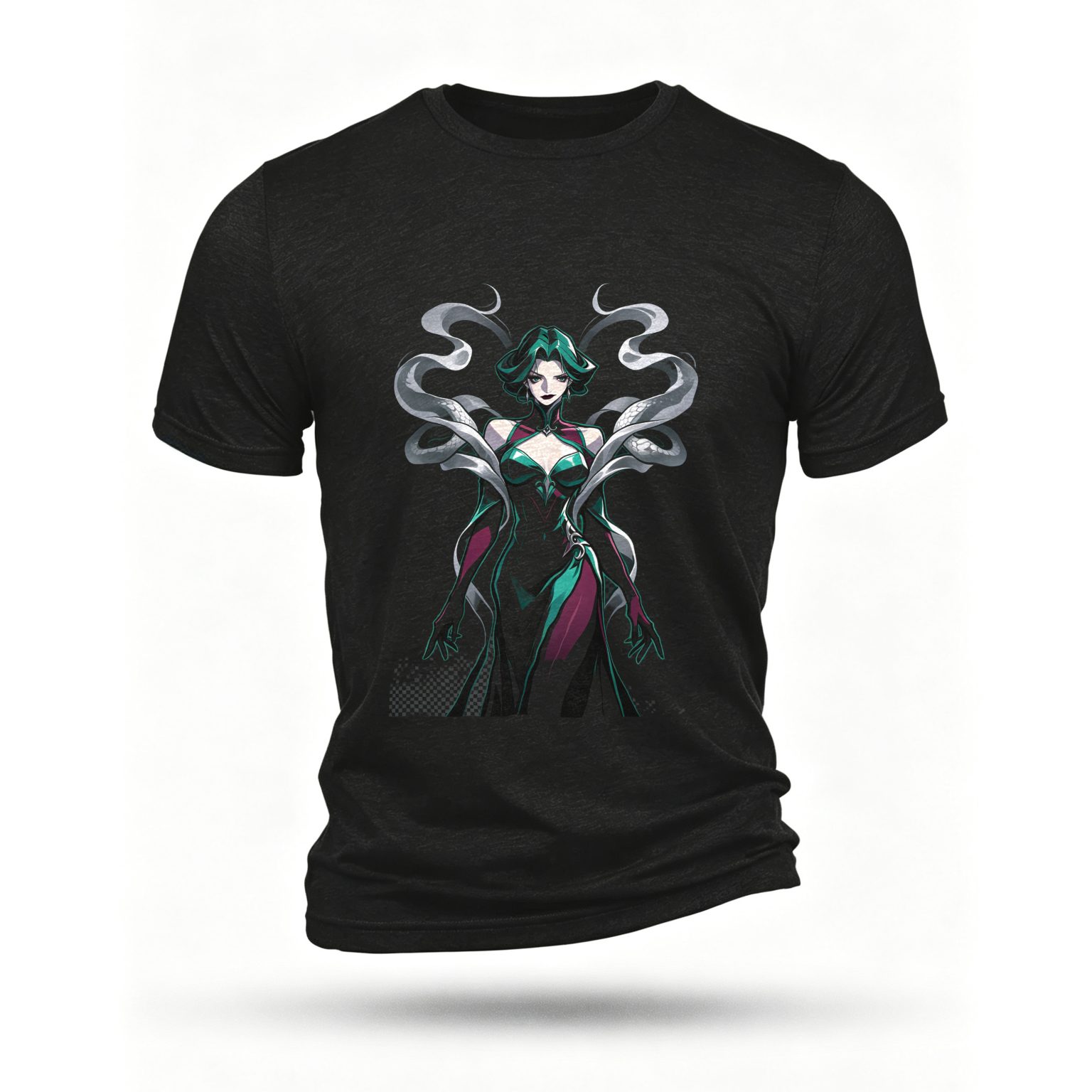 Black T-shirt, front print
