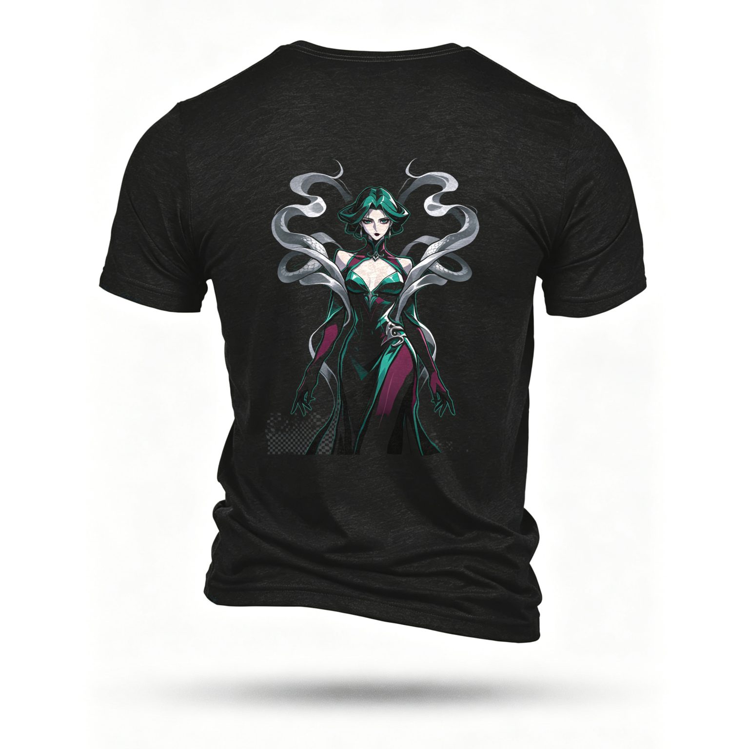 Black T-shirt, back print