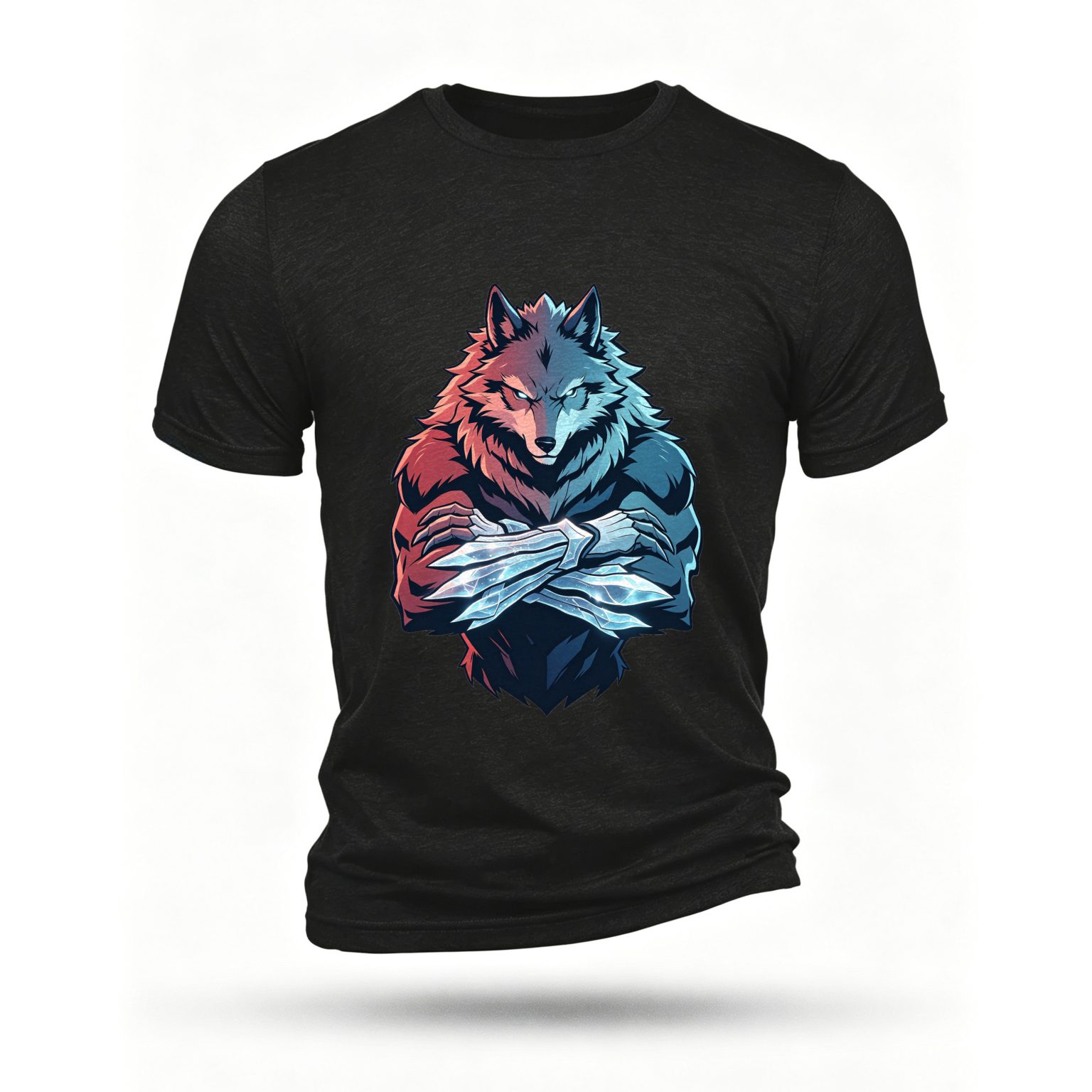 Black T-shirt, front print