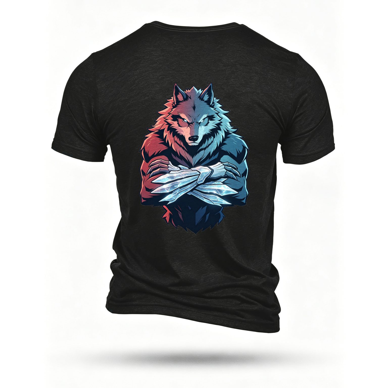 Black T-shirt, back print