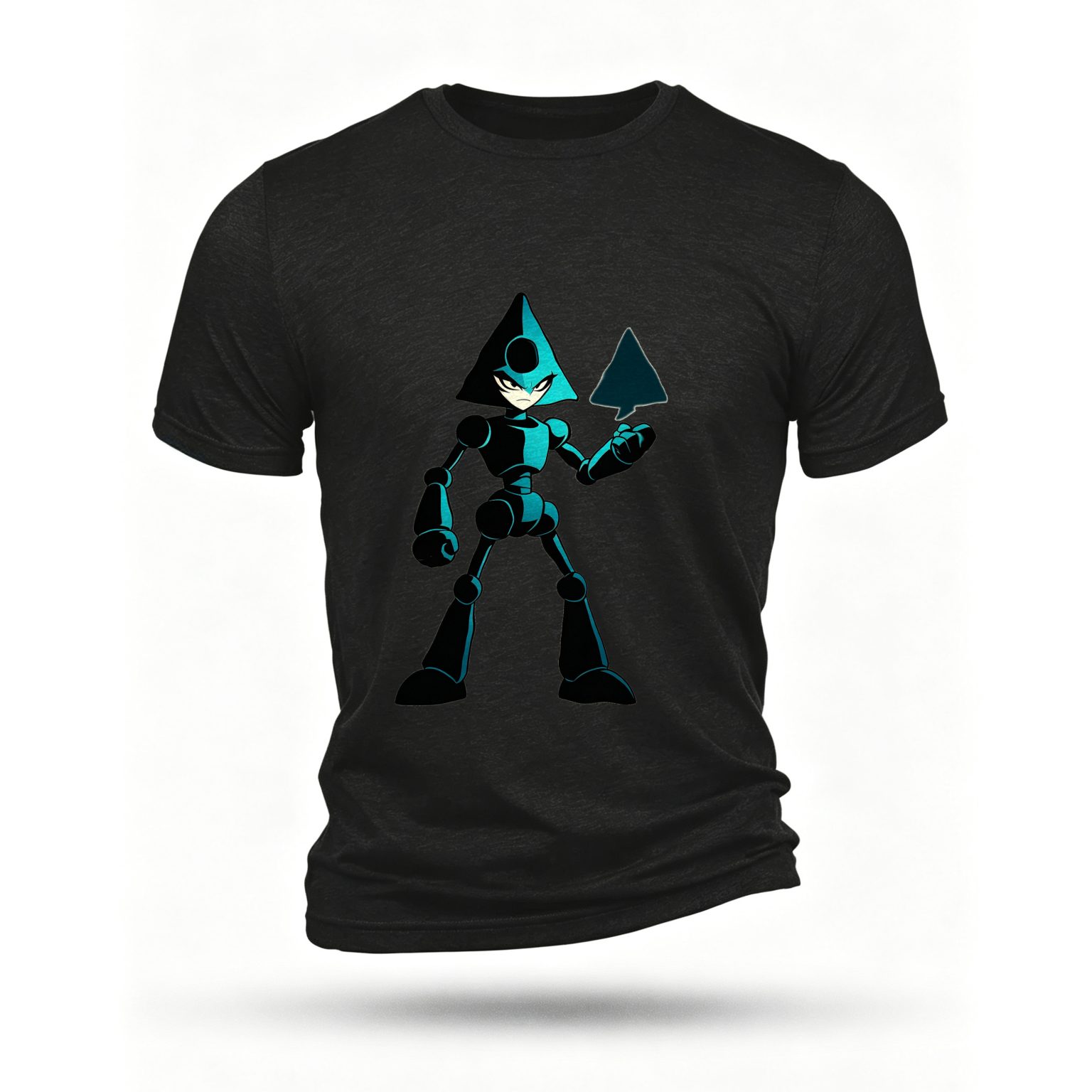Black T-shirt, front print