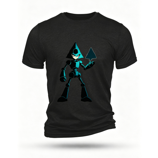 Black T-shirt, front print