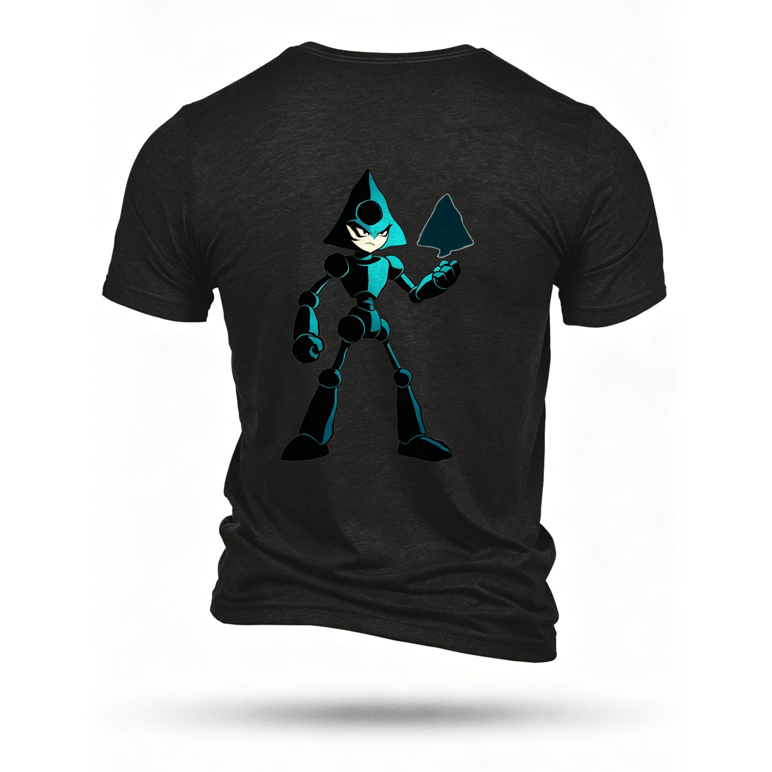 Black T-shirt, back print