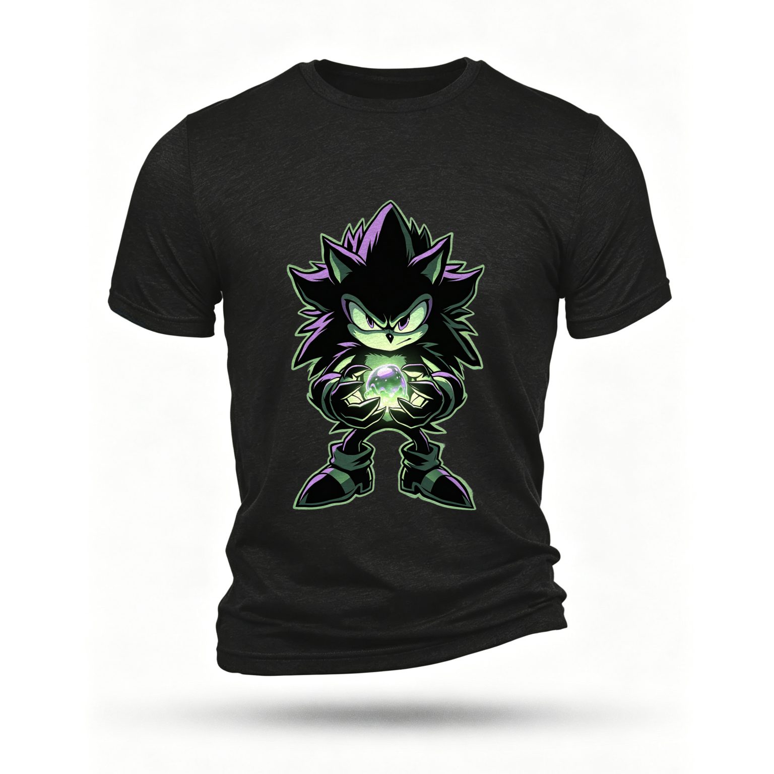 Black T-shirt, front print