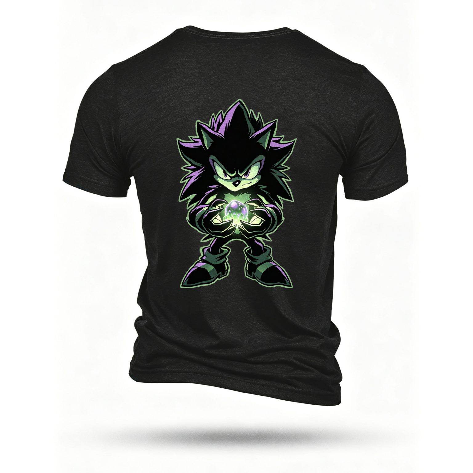 Black T-shirt, back print