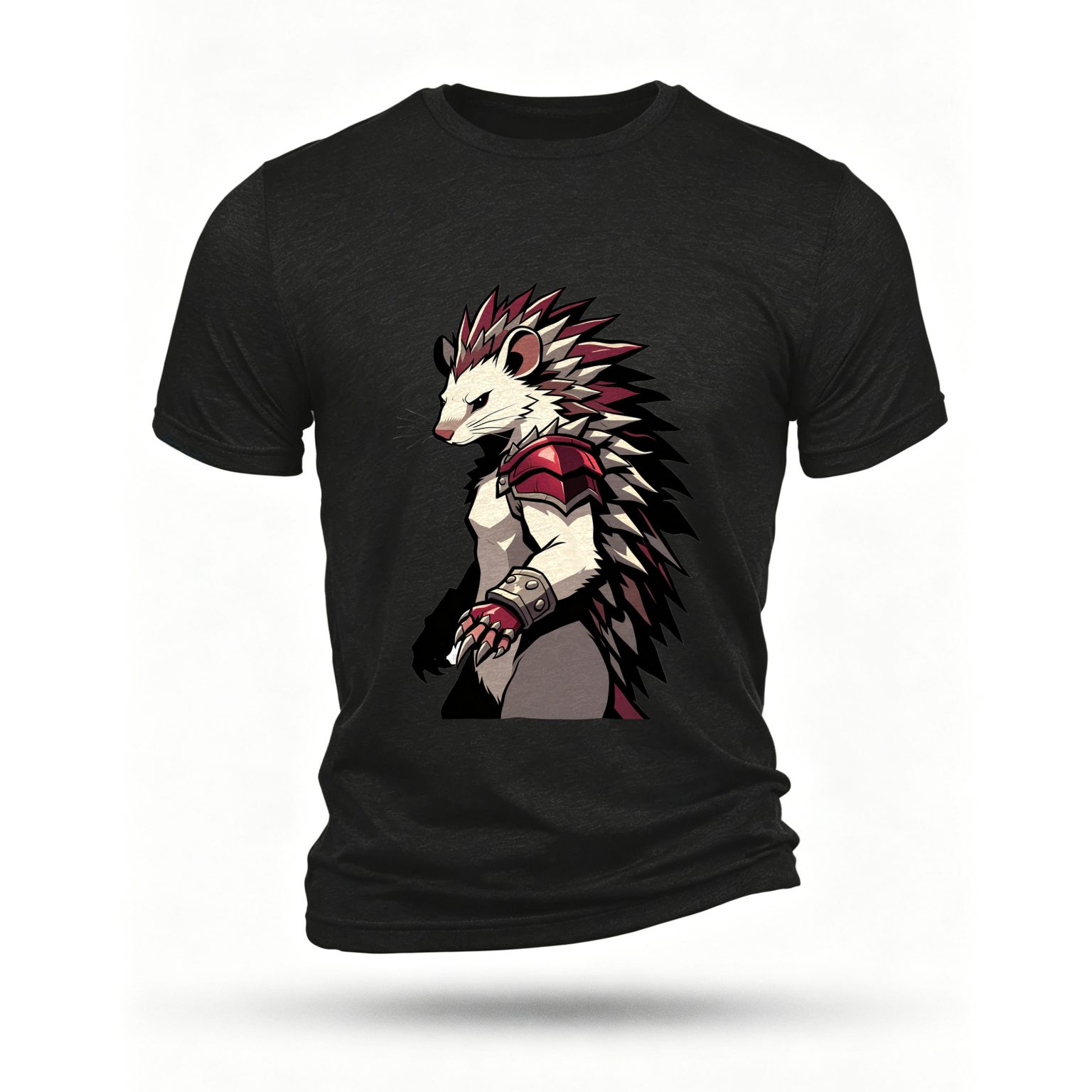 Black T-shirt, front print