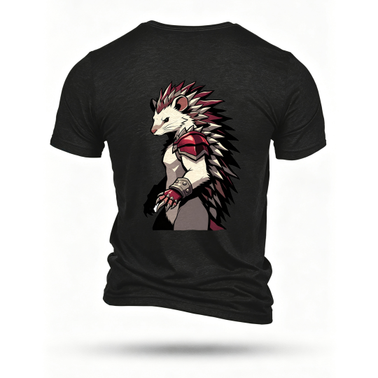 Black T-shirt, back print