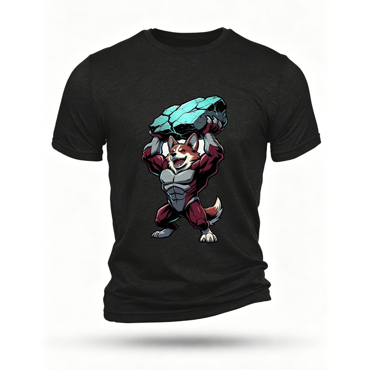Black T-shirt, front print