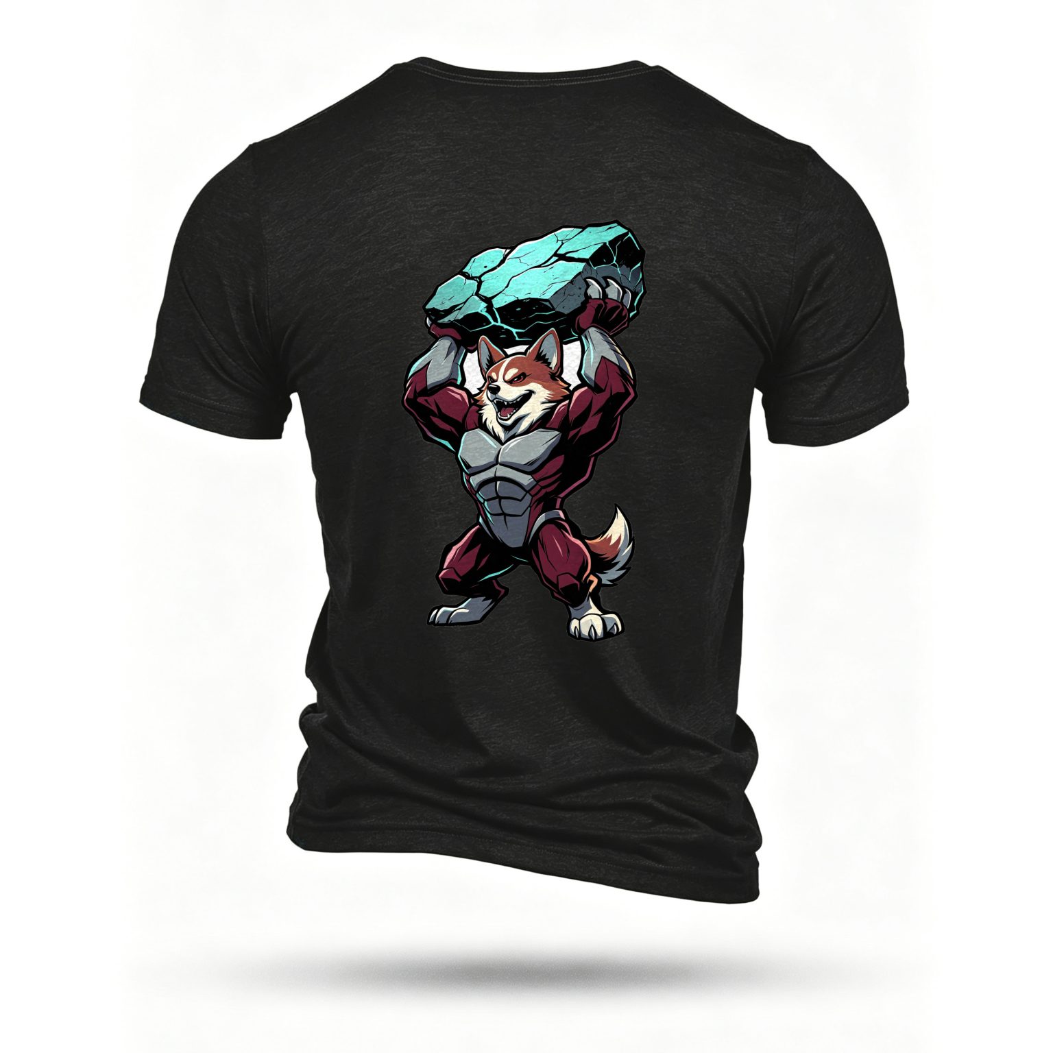 Black T-shirt, back print