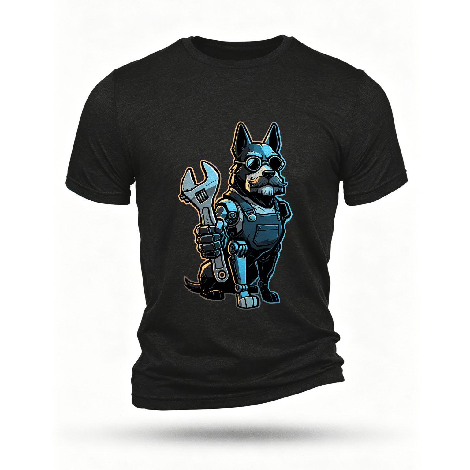 Black T-shirt, front print
