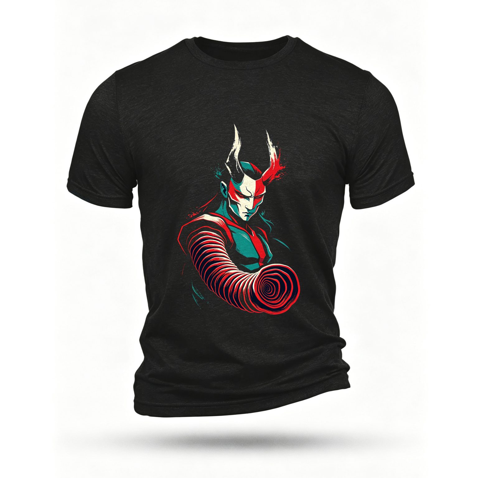 Black T-shirt, front print