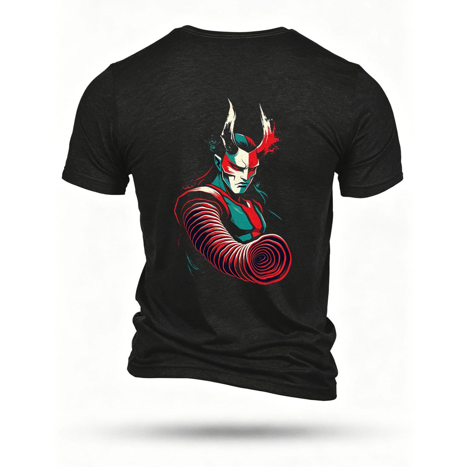 Black T-shirt, back print