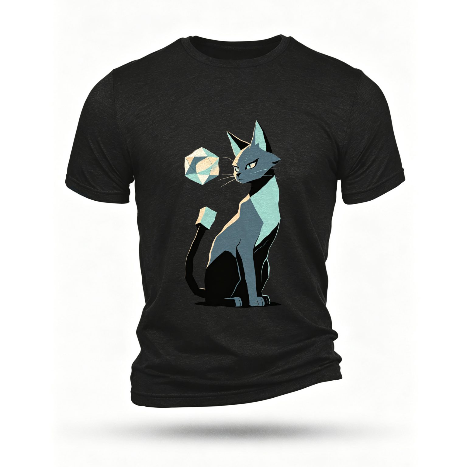 Black T-shirt, front print