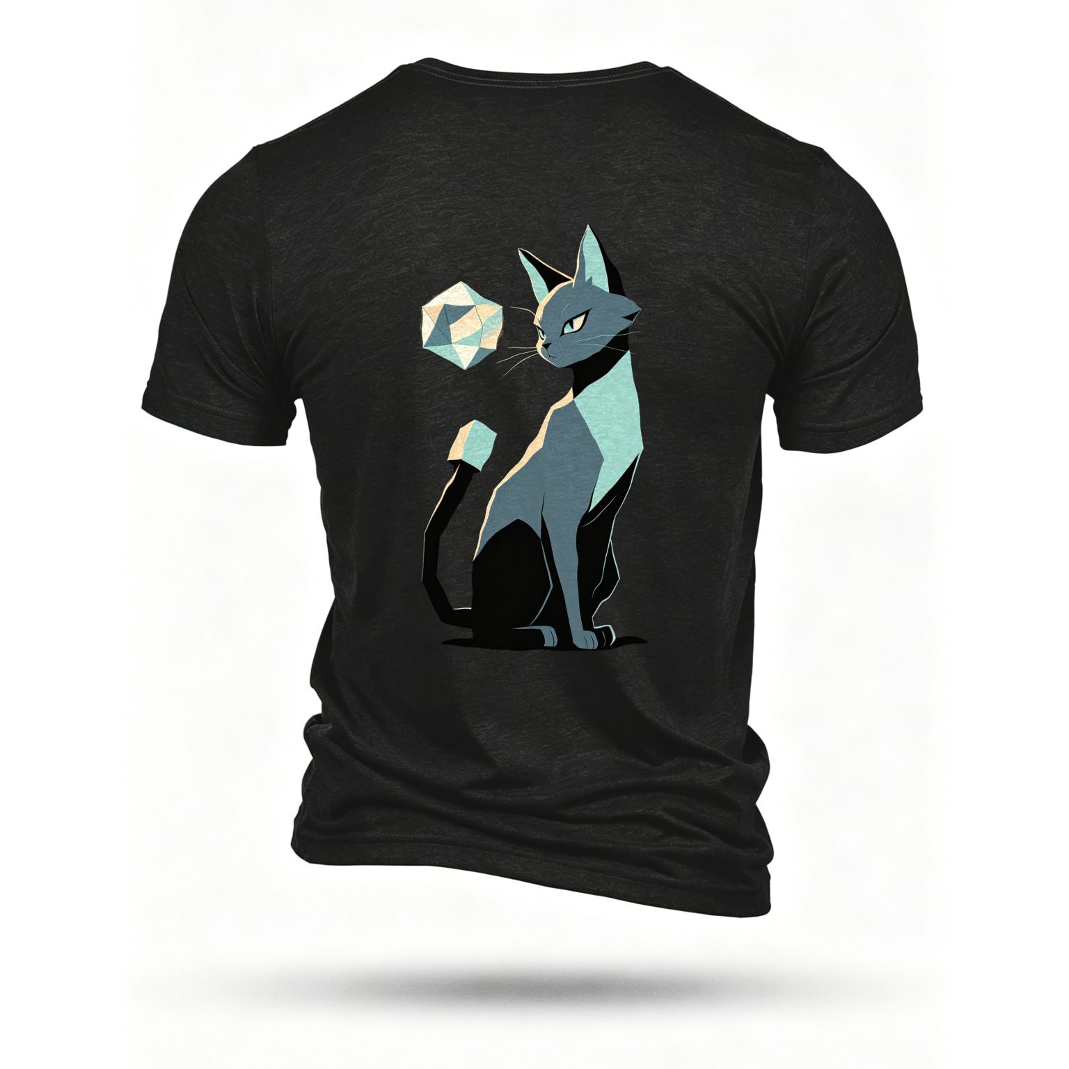 Black T-shirt, back print